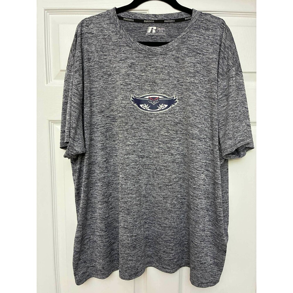 Russell FAU Owls Mens 3XL Gray Performance T Shirt‎ Short Sleeve Athletic